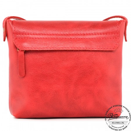  Кожаная сумка "Калифорния Нью" (красная) 