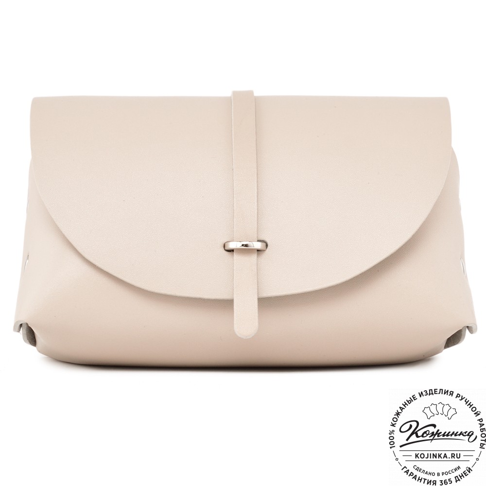 Женская кожаная сумка "Милла макси" (бежевая)