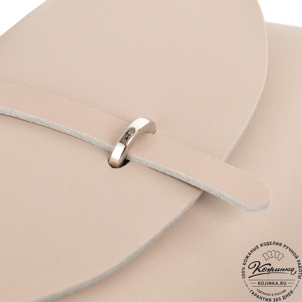 Женская кожаная сумка "Милла макси" (бежевая)