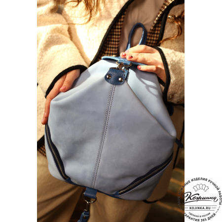 Женский кожаный рюкзак "Афродита" (олива нубук)