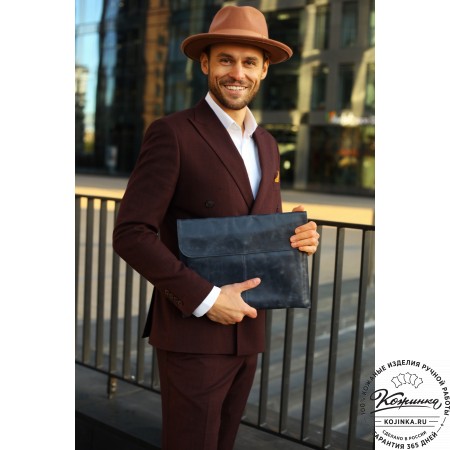 Папка для документов "Линда" (синий антик)