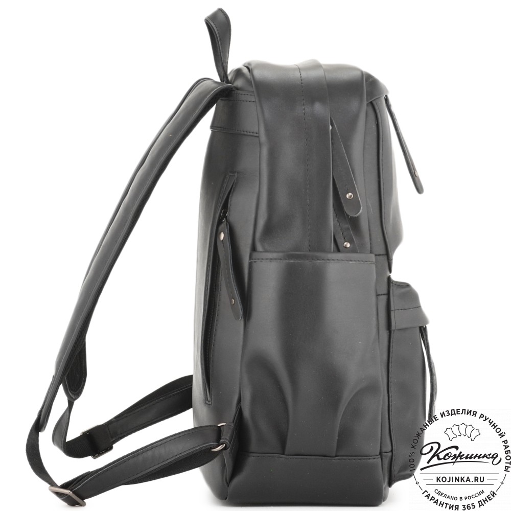 Кожаный рюкзак "Дунай" (черный)