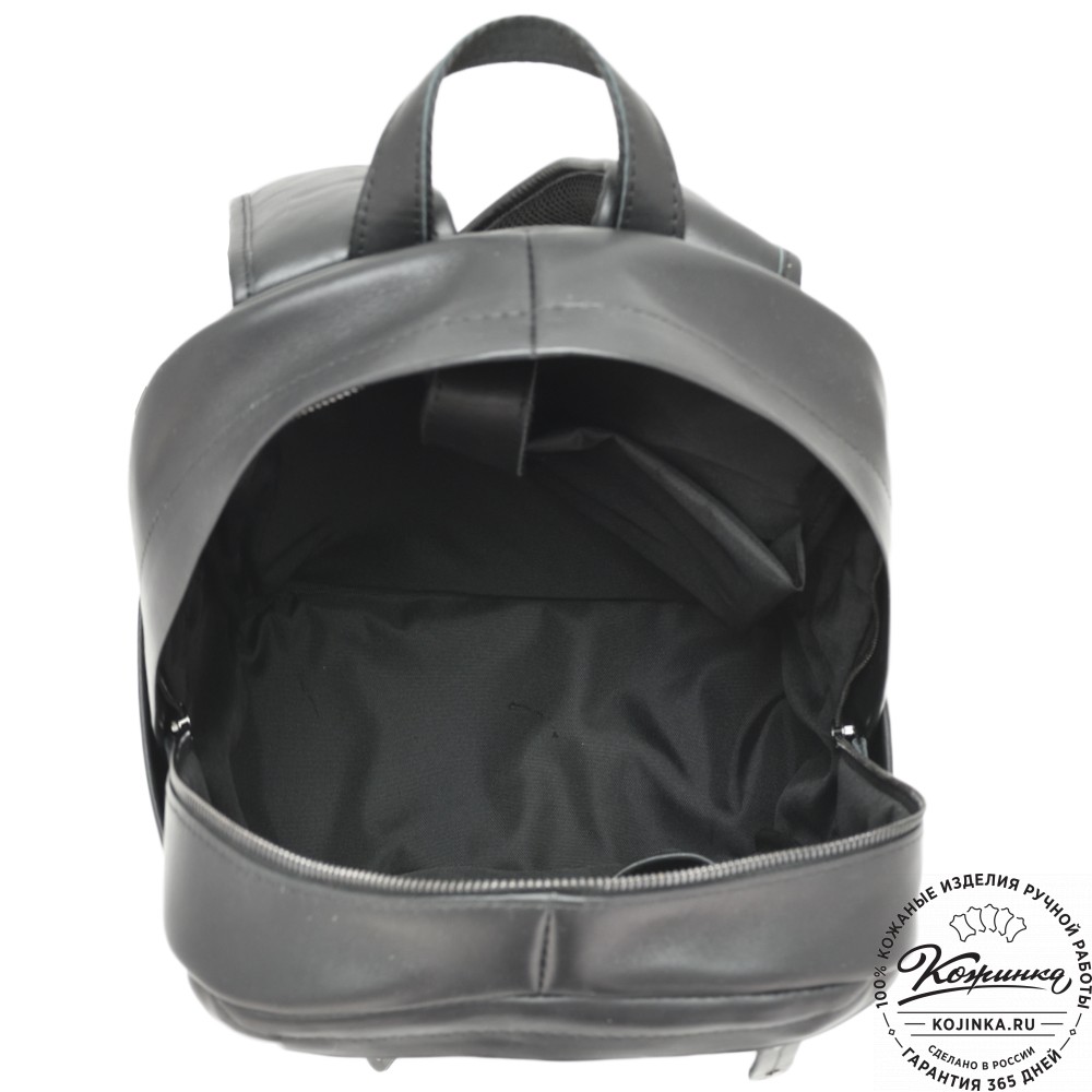 Кожаный рюкзак "Дунай" (черный)