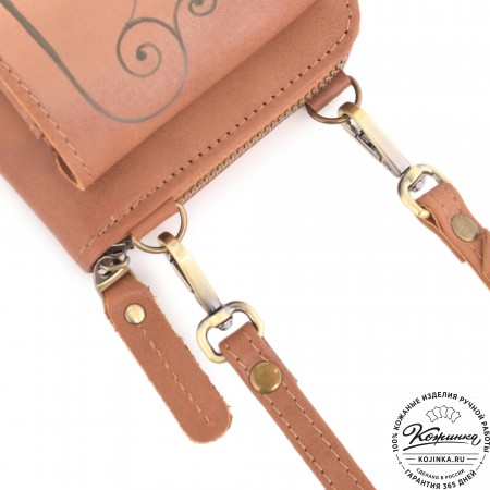 Кожаный клатч "Чукотка" "Исаакиевский собор" (рыжий)