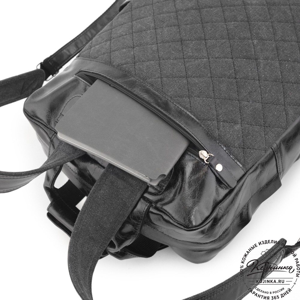 Кожаный рюкзак "Вассерман" (черный антик)