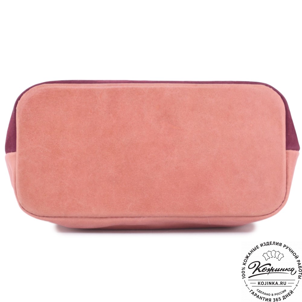 Женская кожаная сумка "Саманта" (бордово-розовый)