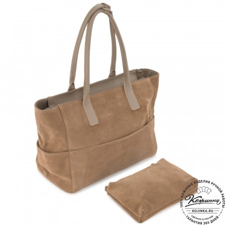 Кожаная женская сумка "Калипсо" (капучино)