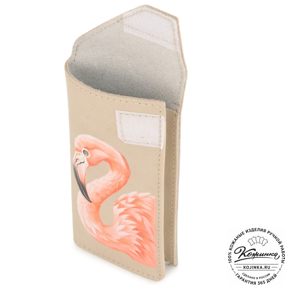Кожаный футляр для очков "Марокко" "Фламинго"