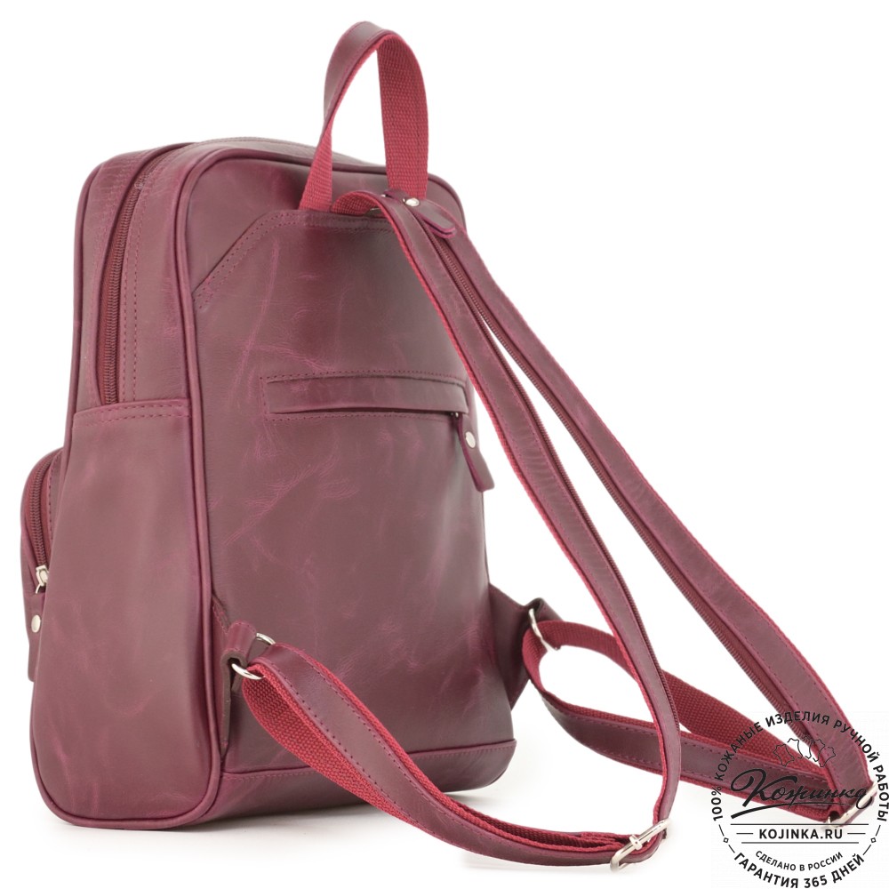 Кожаный рюкзак "Пандора" (бордо)