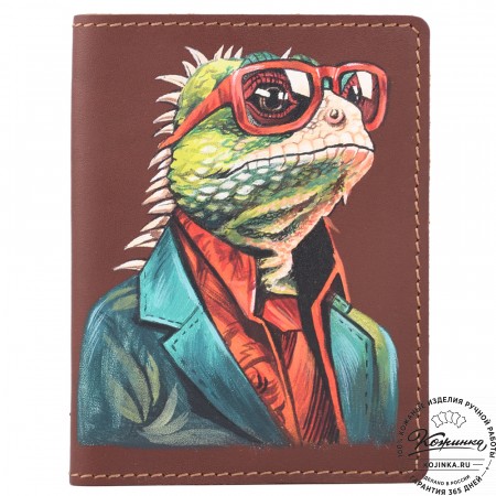 Кожаная обложка на паспорт "Будапешт" "Игуана"