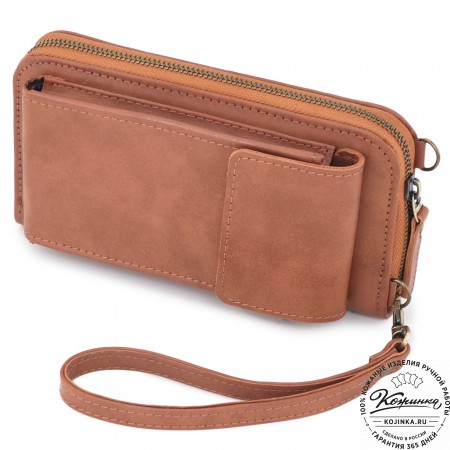 Кожаный клатч "Чукотка" (рыжий) 