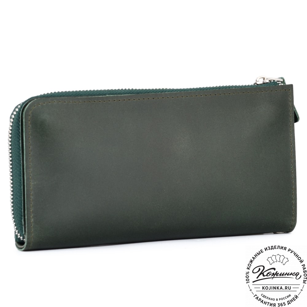 Кожаное портмоне Дублин (зеленый)