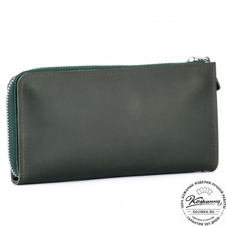 Кожаное портмоне Дублин (зеленый)