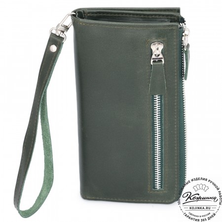 Кожаное портмоне Дублин (зеленый)