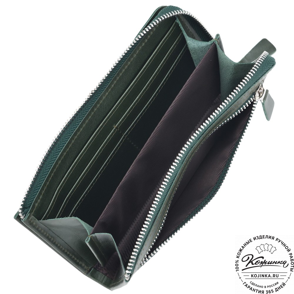 Кожаное портмоне Дублин (зеленый)