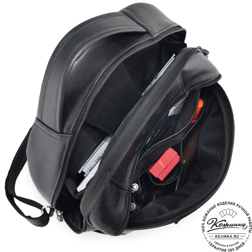 Кожаный рюкзак "Ланселот" (чёрный)
