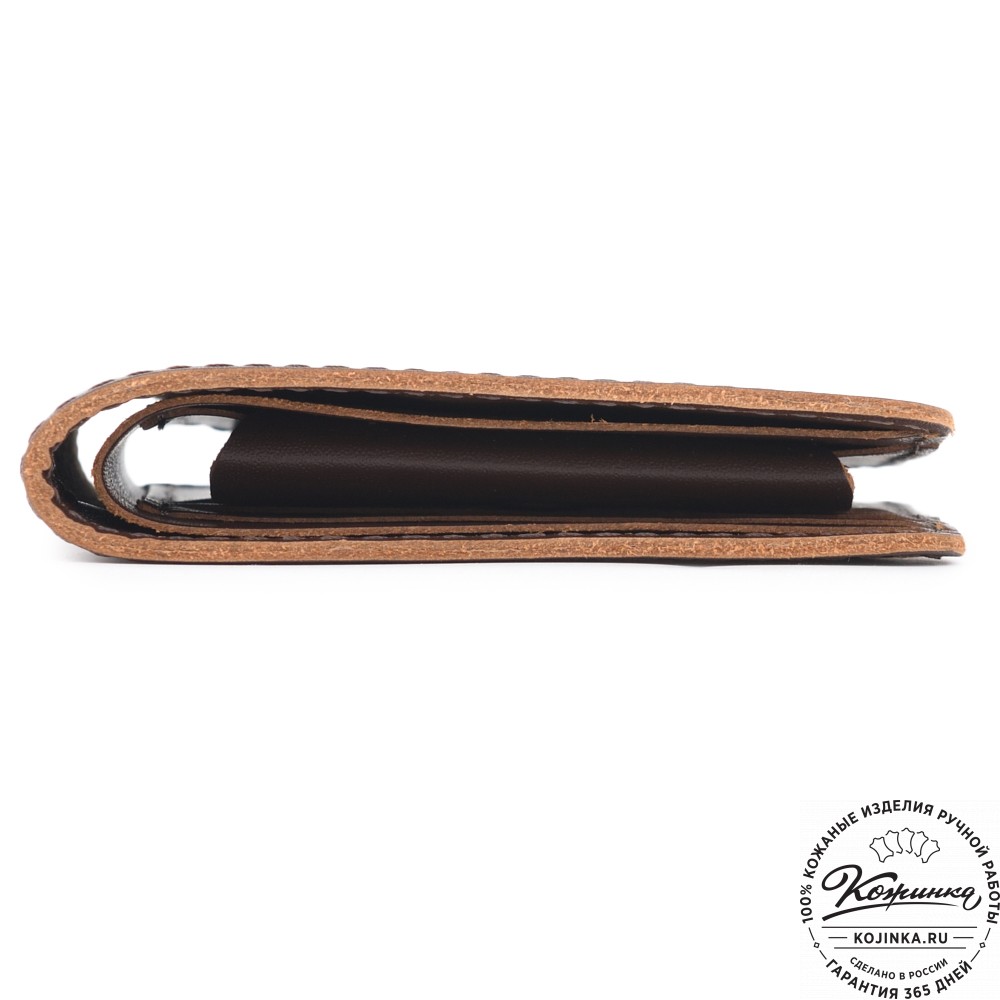 Кожаный бумажник "Рокки" "Лисенок" (коричневый)