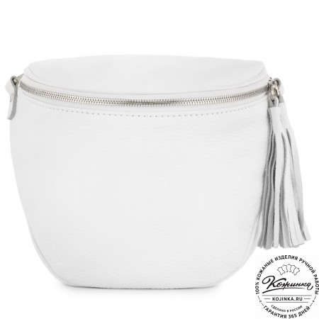 Женская кожаная сумка "Либерти" (белая)