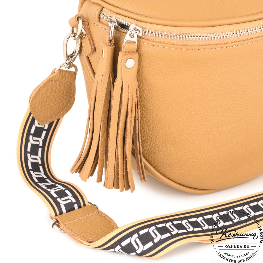 Женская кожаная сумка "Либерти" (горчица)