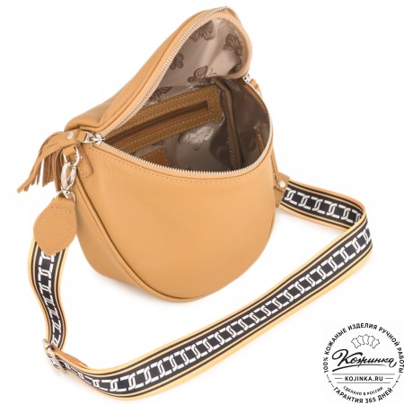 Женская кожаная сумка "Либерти" (горчица)