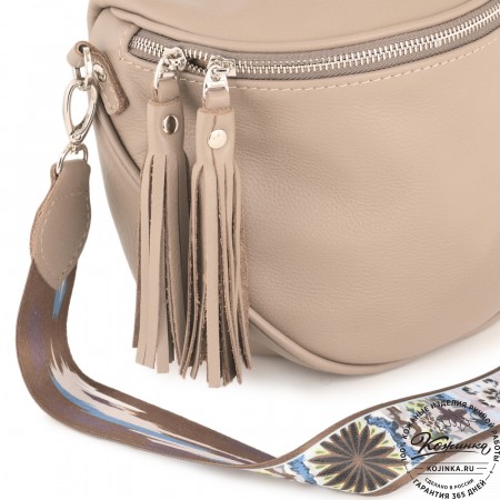 Женская кожаная сумка "Либерти" (капучино)
