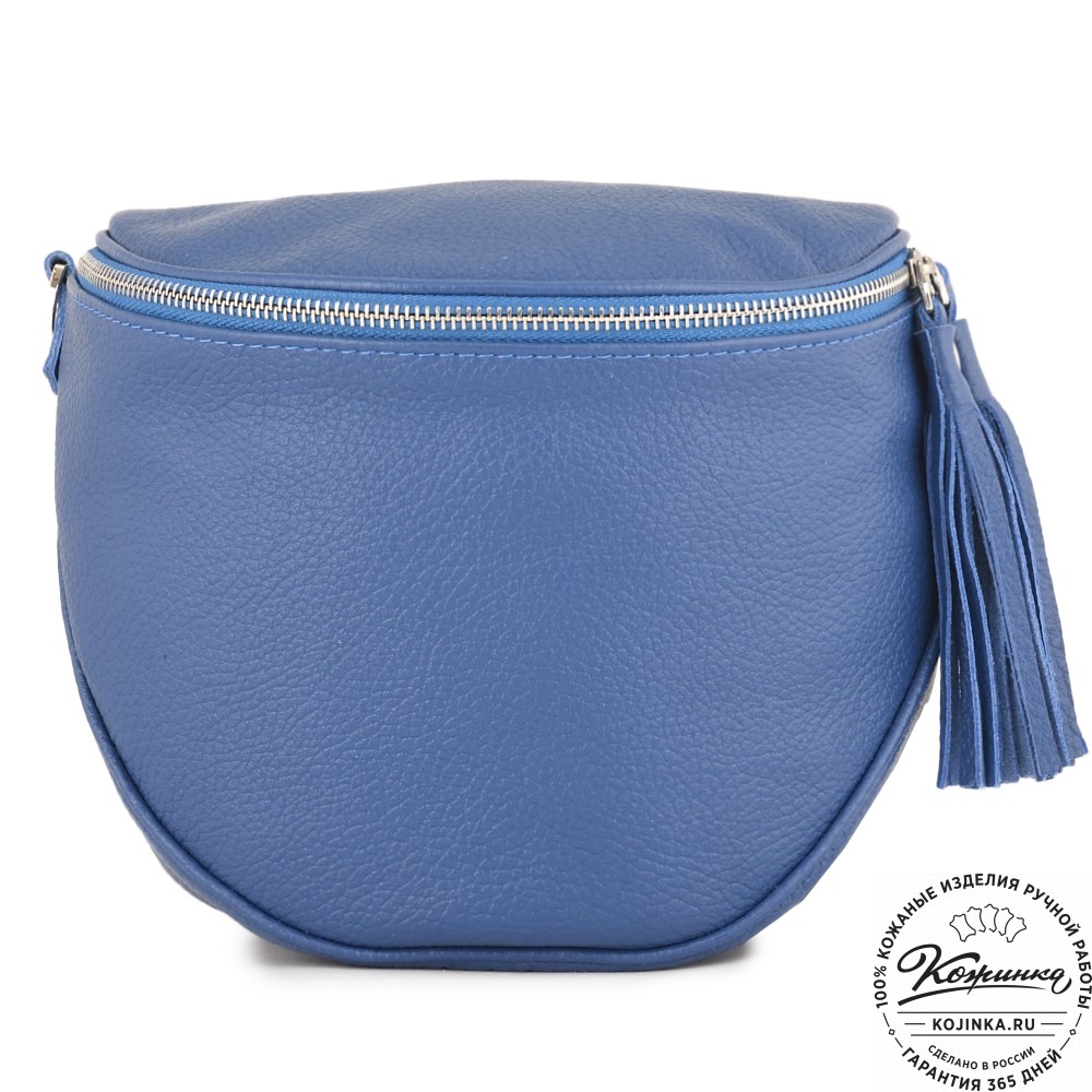 Женская кожаная сумка "Либерти" (синяя)