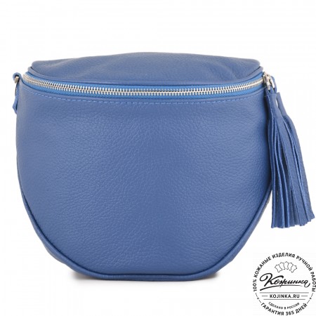 Женская кожаная сумка "Либерти" (синяя)