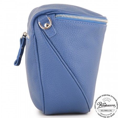 Женская кожаная сумка "Либерти" (синяя)