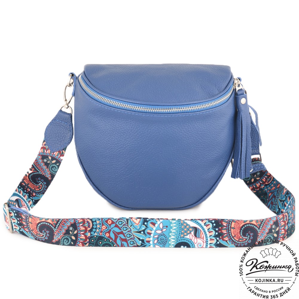 Женская кожаная сумка "Либерти" (синяя)