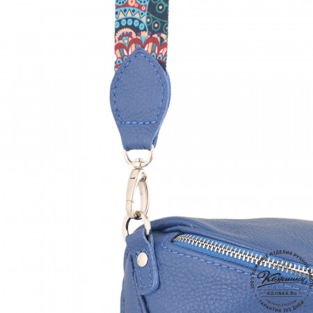 Женская кожаная сумка "Либерти" (синяя)