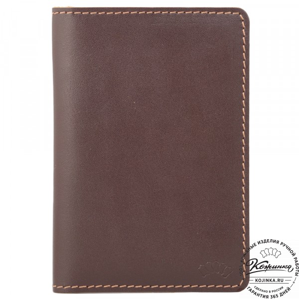 Кожаный бумажник для документов "Неаполь" (бордово-коричневый). фото 1