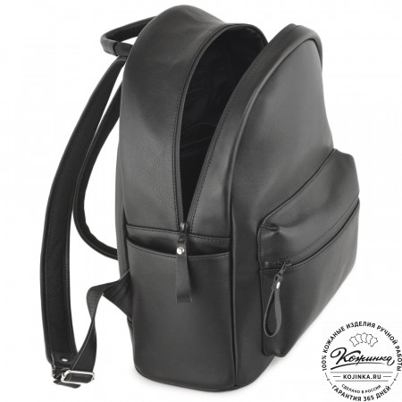 Кожаный рюкзак "Старк" (чёрный)