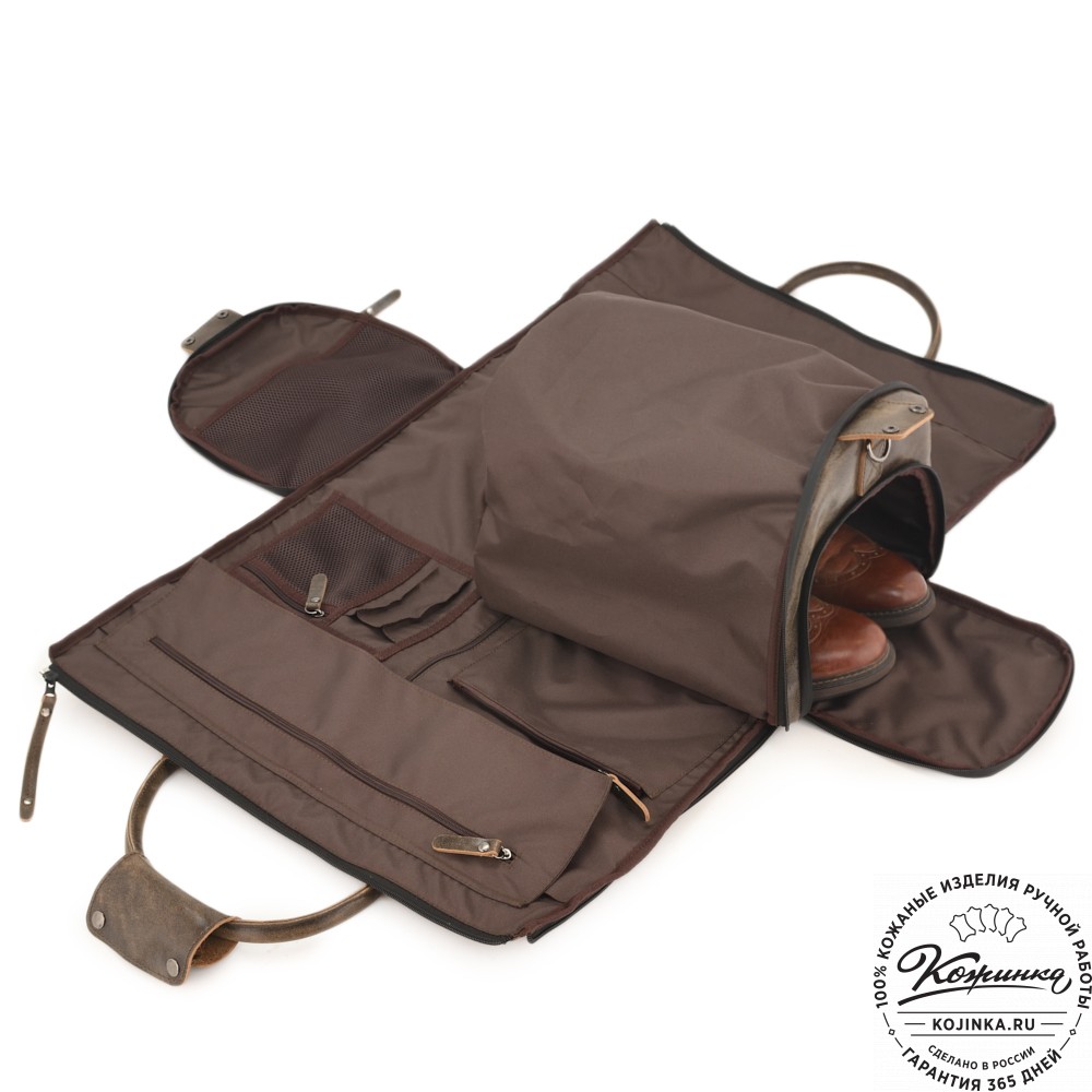 Кожаная сумка-портплед "Титан" (коричневая наппа)
