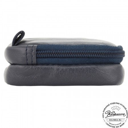 Кожаный клатч "Денвер" (синий)