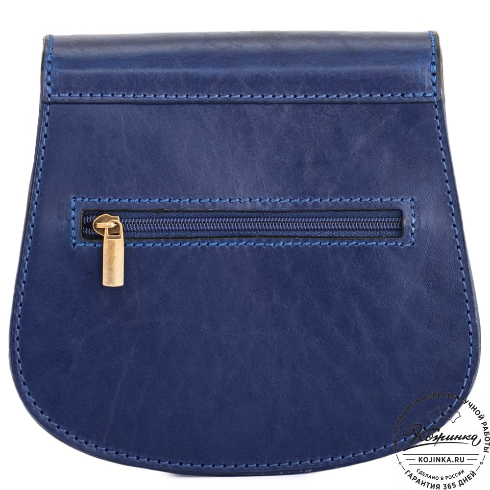 Кожаная сумка ручной работы "Джульетта-нью" (синяя)
