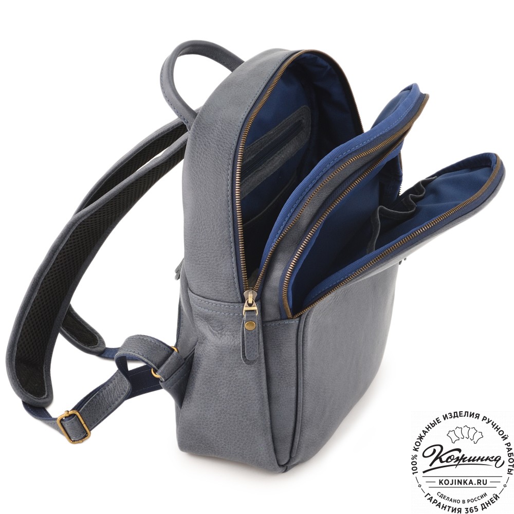 Кожаный рюкзак "Рамона" (джинс)