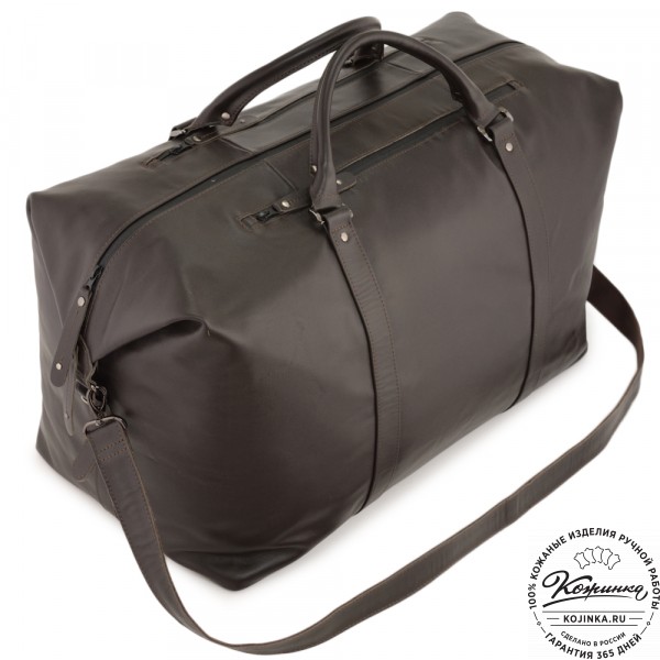 ККожаная дорожно-спортивная сумка "Англия БИГ" (коричневый). фото 1