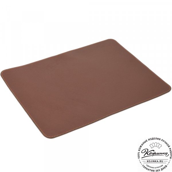 Бювар кожаный для рабочего стола (коньяк). фото 1