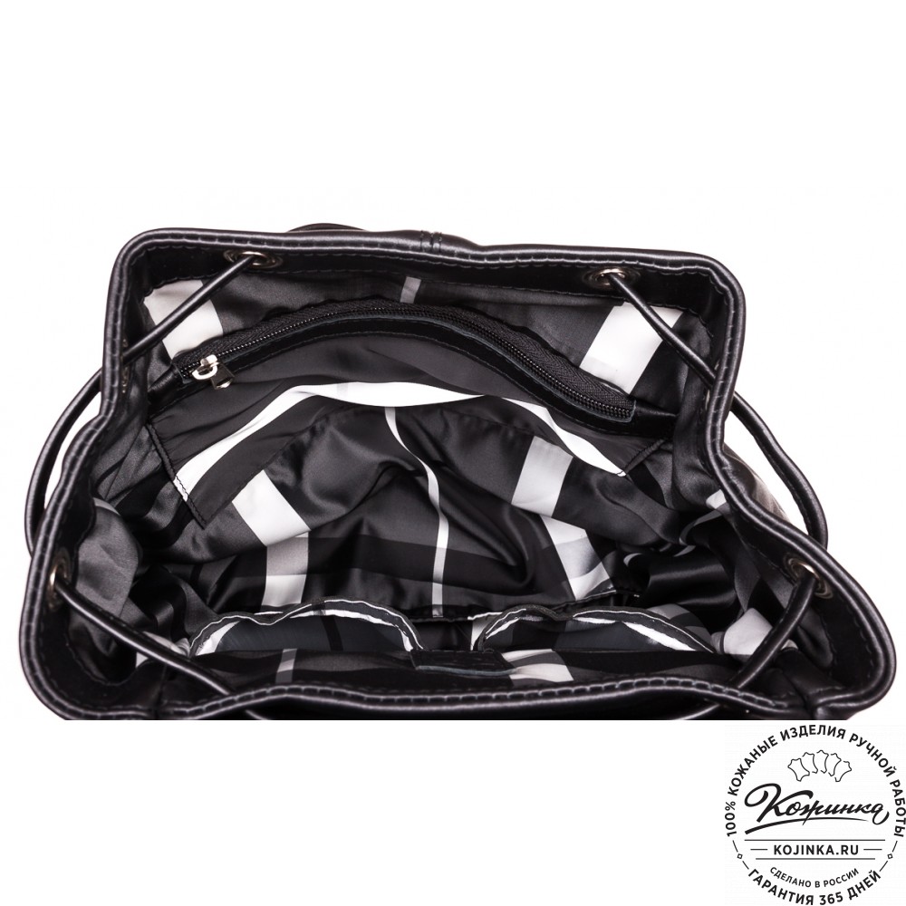 Кожаный рюкзак «Валлетта» (черный)