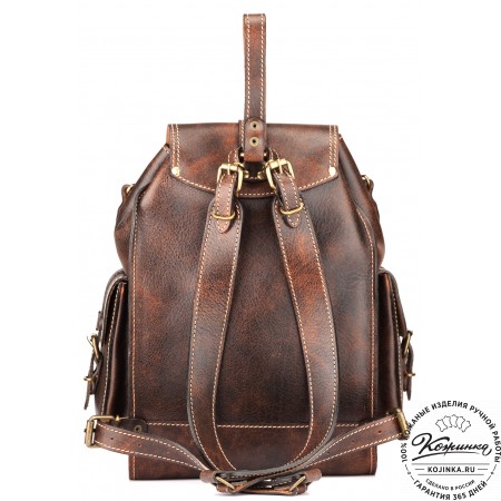 Кожаный рюкзак "Патриот" (коричневый эксклюзив)