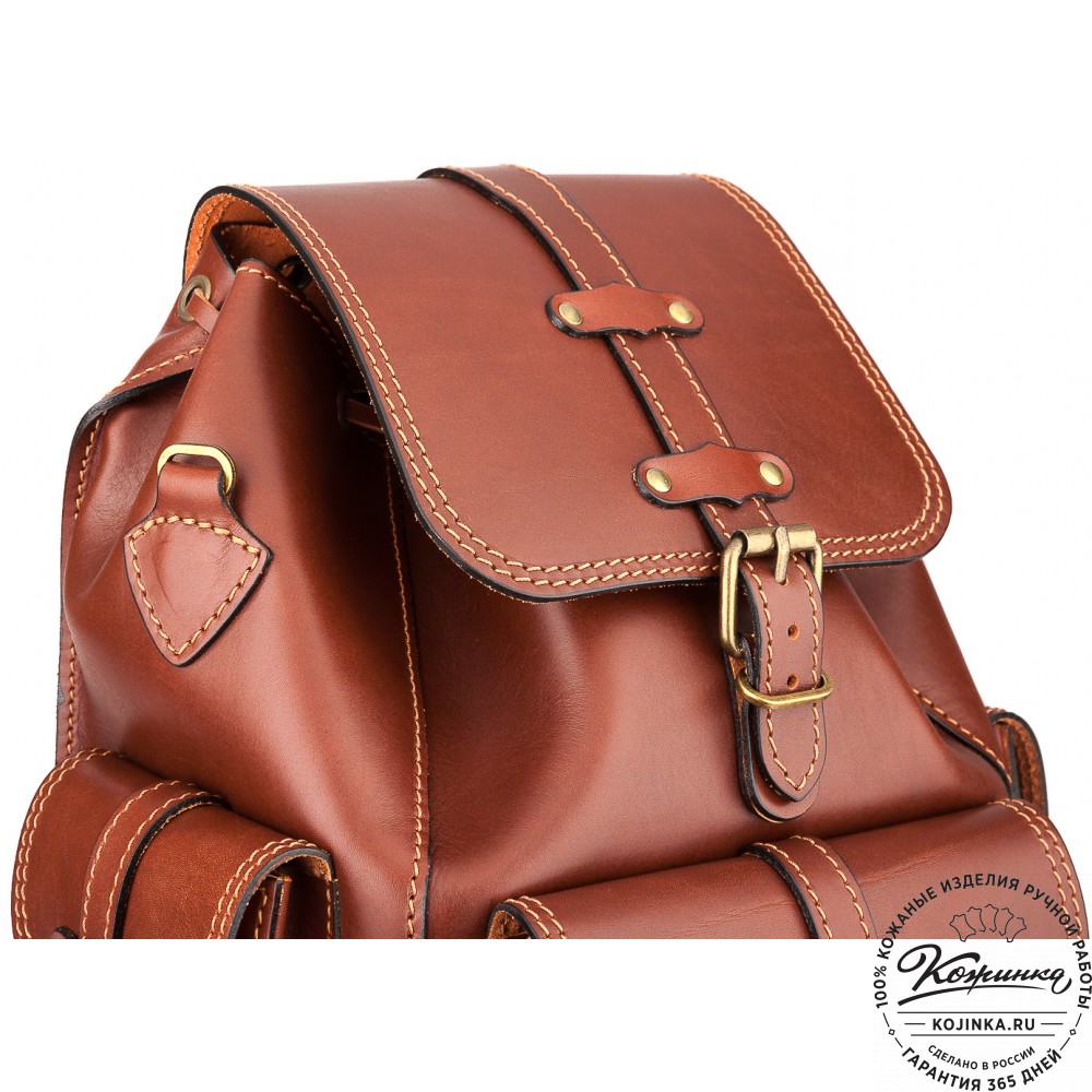 Кожаный рюкзак "Патриот" (коричневый)
