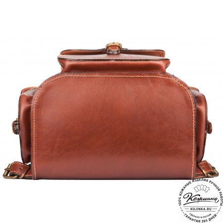 Кожаный рюкзак "Патриот" (коричневый)