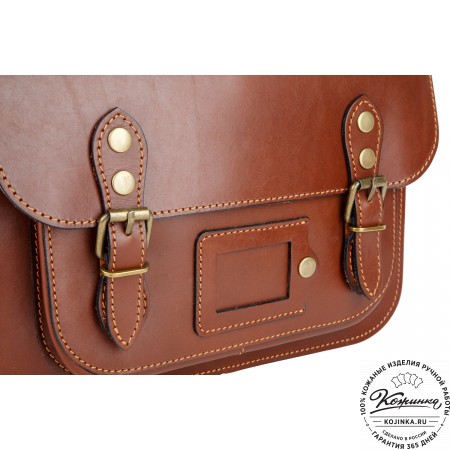 Кожаный портфель "Сатчел"  (коричневый)
