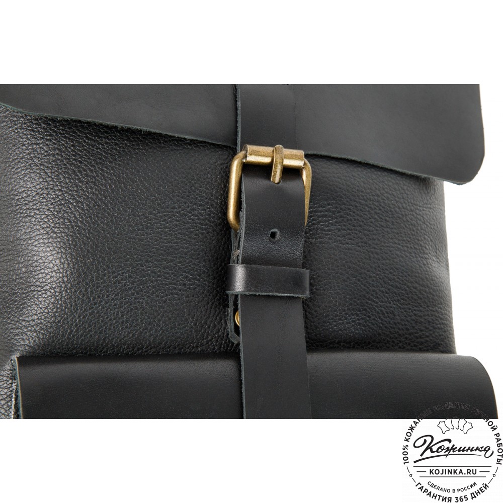 Кожаный рюкзак "Gray" (черный)