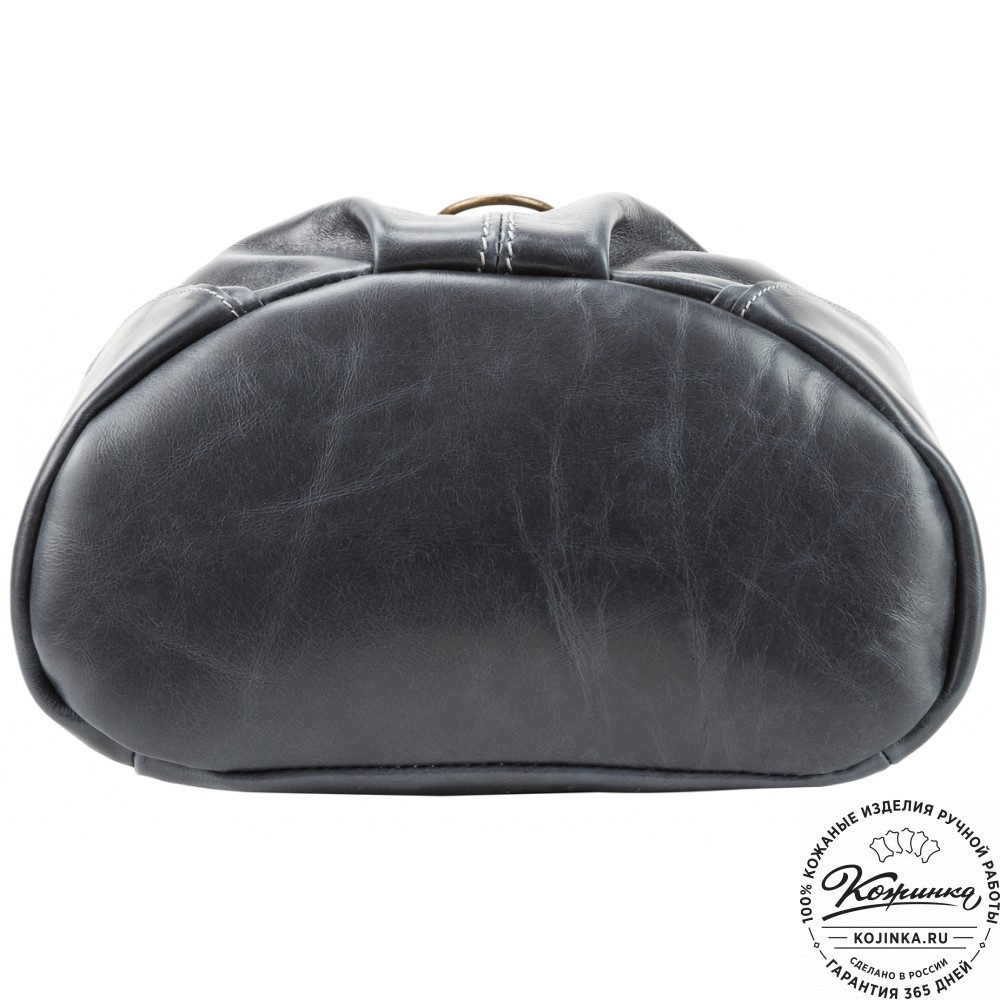 Женский кожаный рюкзак "Скиппи" (синий)