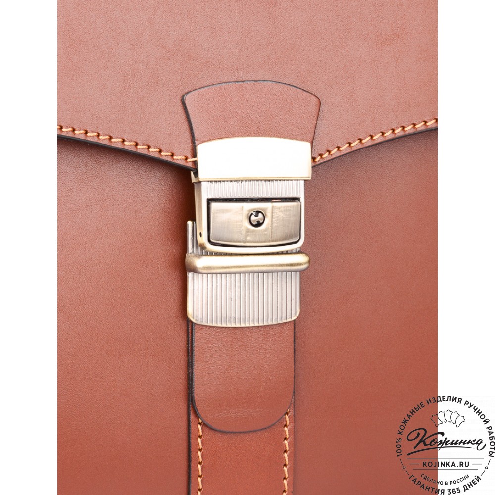 Кожаный портфель "Карьерист"  (рыжий)