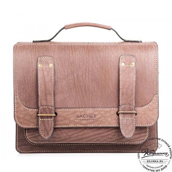 Кожаный портфель "Француз" (коричневый). фото 1