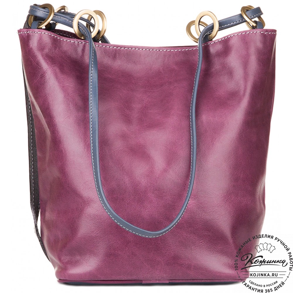 Кожаная сумка "Хлоя" (сирень)