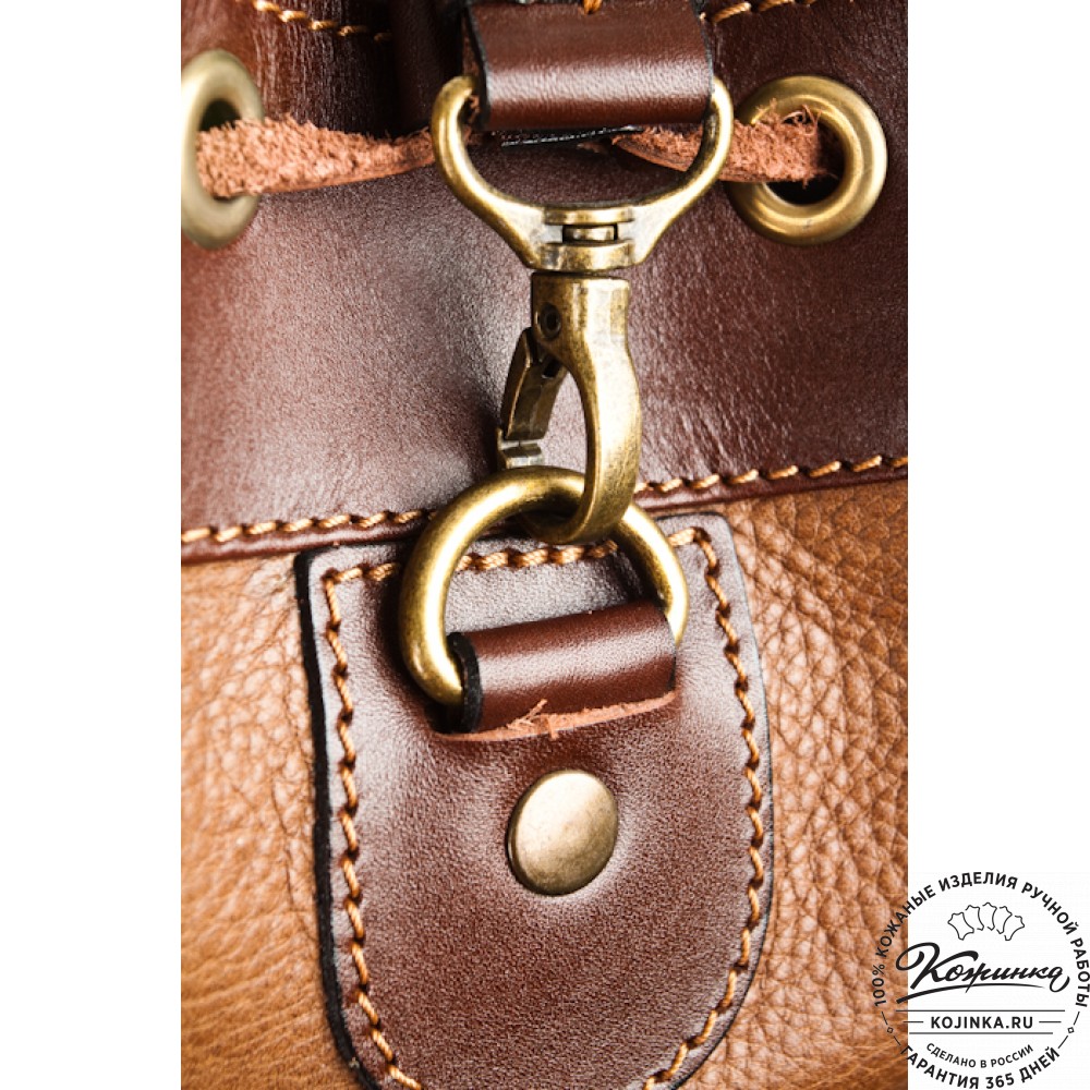 Кожаный рюкзак "СаШе" (коричневый)