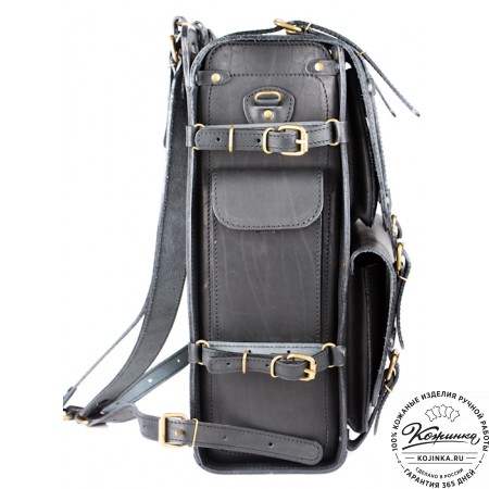 Мужской кожаный рюкзак "Легион" (чёрный)